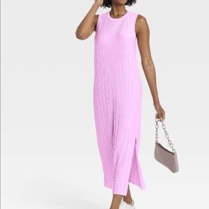 NWT Sleeveless Plisse Knit Dress - A New Day
